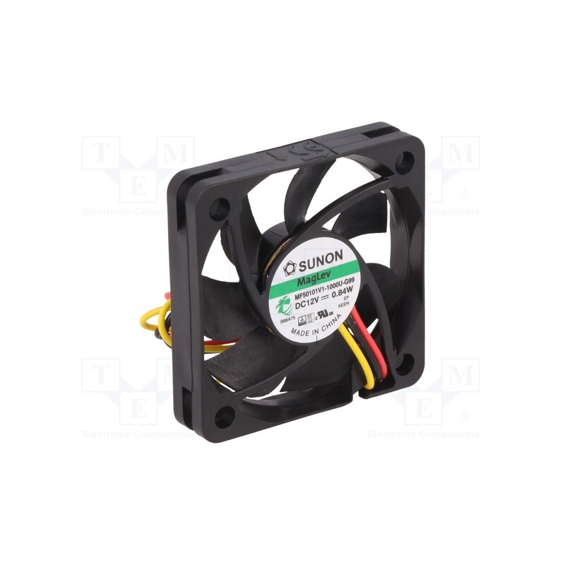 1 pcs x SUNON - MF50101V1-1000U-G99 - Fan: DC, axial, 12VDC, 50x50x10mm, 23.32m3/h, 30.7dBA, Vapo, 5800rpm