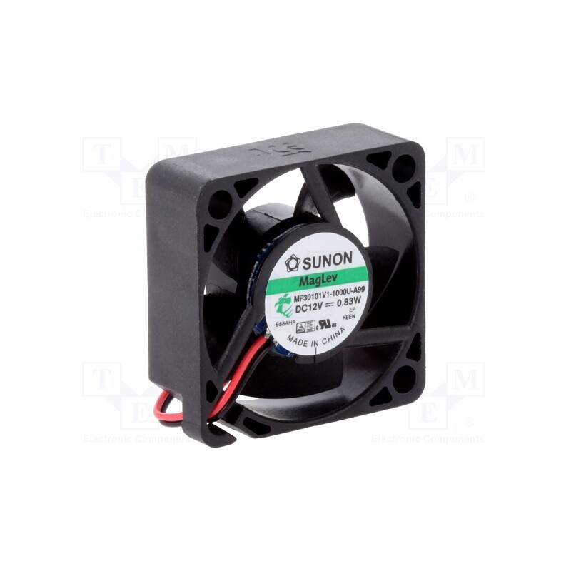 1 pcs x SUNON - MF30101V1-1000U-A99 - Fan: DC, axial, 12VDC, 30x30x10mm, 9.3m3/h, 23dBA, Vapo, 11500rpm