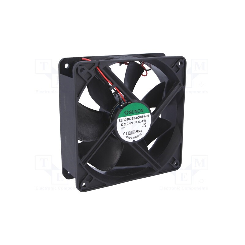 1 pcs x SUNON - EEC0382B2-000U-A99 - Fan: DC, axial, 24VDC, 120x120x38mm, 197.2m3/h, 44dBA, ball bearing