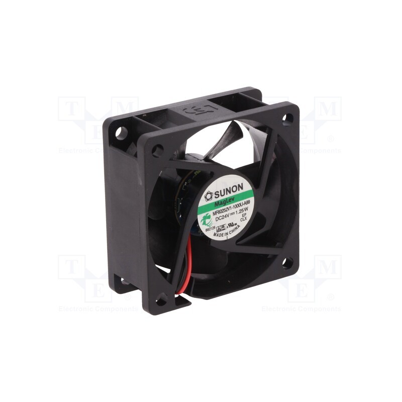 1 pcs x SUNON - MF60252V1-1000U-A99 - Fan: DC, axial, 24VDC, 60x60x25mm, 39.72m3/h, 27dBA, Vapo, 4500rpm