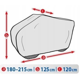 Protective tarpaulin cover for quad trunk 180-215cm