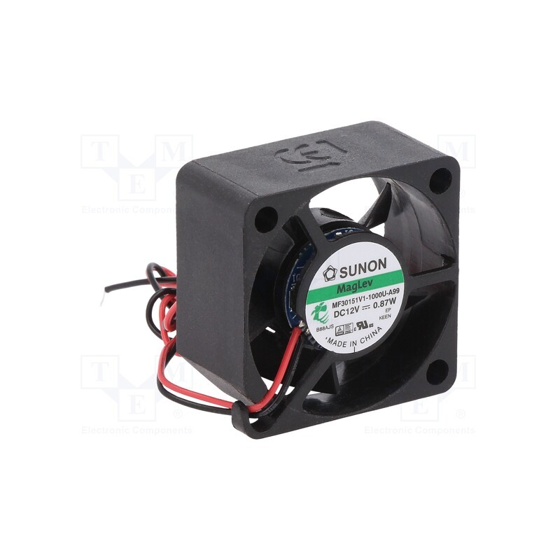 1 pcs x SUNON - MF30151V1-1000U-A99 - Fan: DC, axial, 12VDC, 30x30x15mm, 10.14m3/h, 27dBA, Vapo, 9500rpm