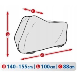 Protective tarpaulin cover for quad 140-155cm