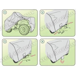 Protective tarpaulin cover for quad 140-155cm