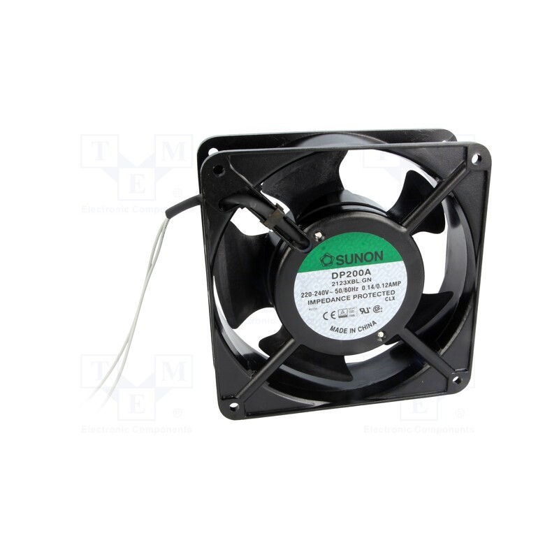 1 pcs x SUNON - DP200A2123XBL.GN - Fan: AC, axial, 230VAC, 120x120x38mm, 165m3/h(±10%), 45dBA, 2850rpm