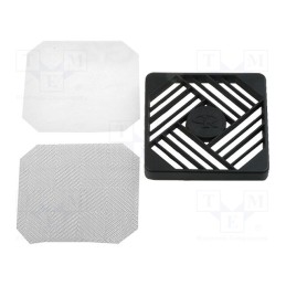 1 pcs x RICHCO - RCP-092-T - Guard, plastic, 92x92mm, screw, with EMI shielding,with filter