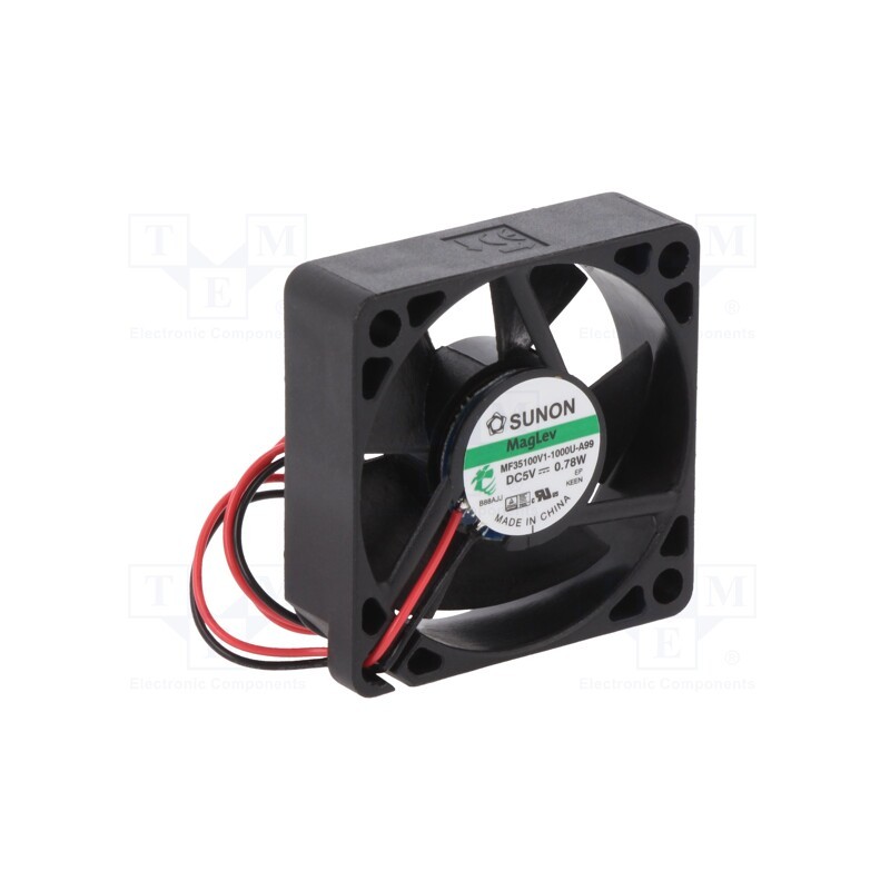 1 pcs x SUNON - MF35100V1-1000U-A99 - Fan: DC, axial, 5VDC, 35x35x10mm, 12.17m3/h, 28dBA, Vapo, 10000rpm