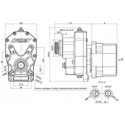 Set of 68l multiplier, PTO pump, rear outputs