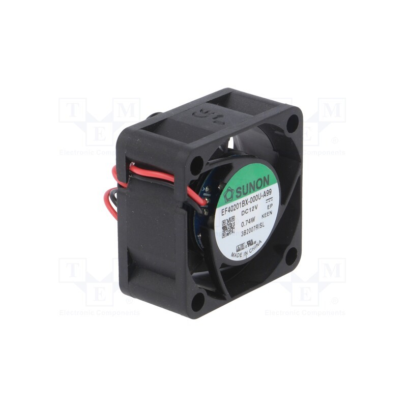 1 pcs x SUNON - EF40201BX-000U-A99 - Fan: DC, axial, 12VDC, 40x40x20mm, 18.35m3/h, 28.5dBA, ball bearing