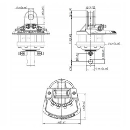 Hydraulic rotator HDS turntable gripper GR1 1t
