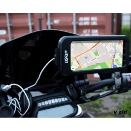 A gift for a motorcyclist for Santa Claus under the Christmas tree, a handlebar mount