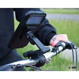 A gift for a motorcyclist for Santa Claus under the Christmas tree, a handlebar mount