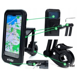 A gift for a motorcyclist for Santa Claus under the Christmas tree, a handlebar mount