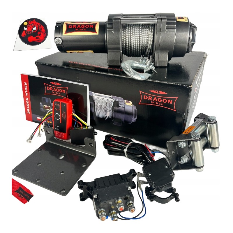 Electric winch dwh3000hd quad 12v 1400kg