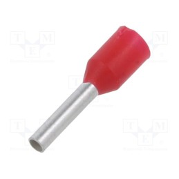 100 pcs x BM GROUP - BM91603 - Tip: bootlace ferrule, insulated, copper, 1mm2, 8mm, tinned, red