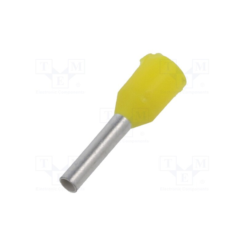 100 pcs x BM GROUP - BM91503 - Tip: bootlace ferrule, insulated, copper, 1mm2, 8mm, tinned, yellow