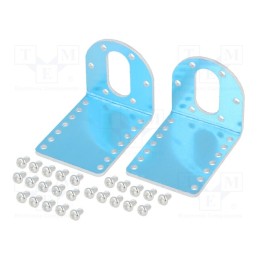1 set x POLOLU - STAMPED ALUMINUM L-BRACKET PAIR FOR 37D - Bracket, silver, Holder mat: aluminum, Mount.holes raster: 31.2mm