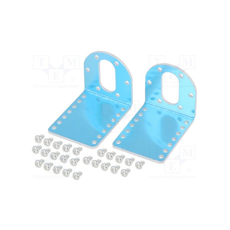 1 set x POLOLU - STAMPED ALUMINUM L-BRACKET PAIR FOR 37D - Bracket, silver, Holder mat: aluminum, Mount.holes raster: 31.2mm