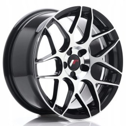 JR Wheels JR18 17x8 ET35 5H BLANK Gloss Black Mach