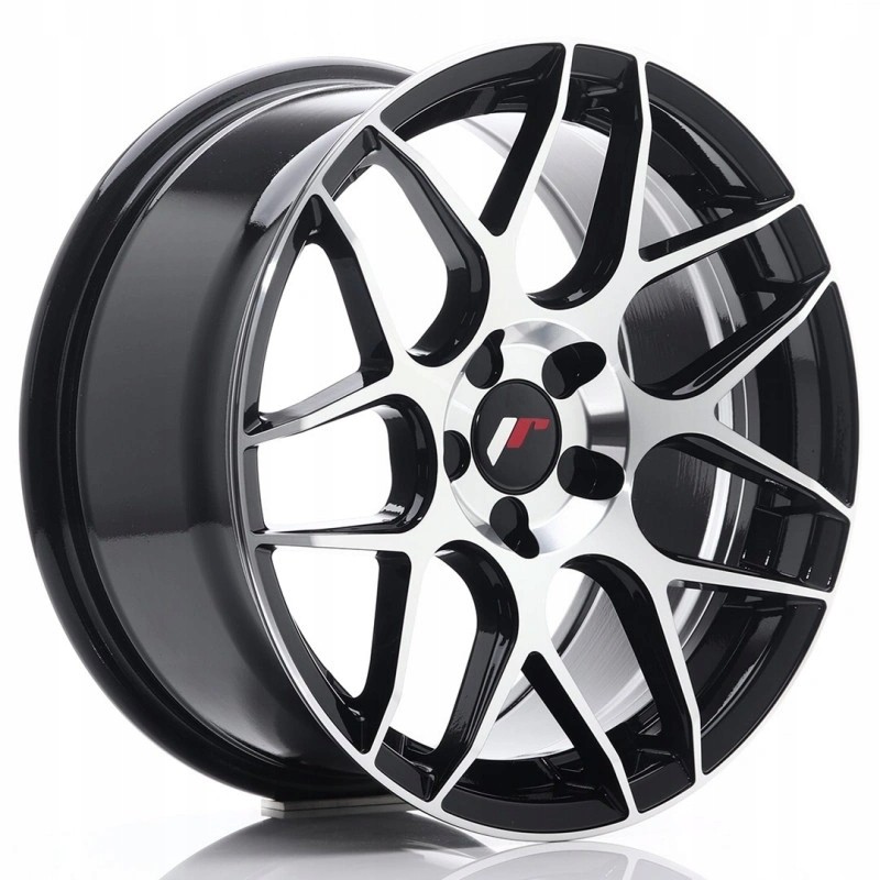 JR Wheels JR18 17x8 ET35 5H BLANK Gloss Black Mach