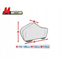 Quad tarpaulin, size m 155-180 cm