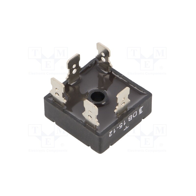 1 pcs x DIOTEC SEMICONDUCTOR - DB15-12 - Bridge rectifier: three-phase, Urmax: 1.2kV, If: 15A, Ifsm: 350A
