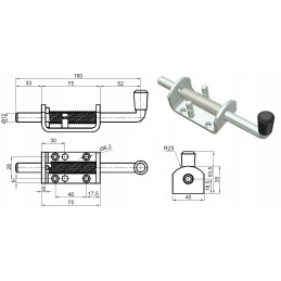 The bolt lock to the sides is mounted on a strong spring