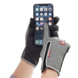 Winter motorcycle gloves quad touch insulated