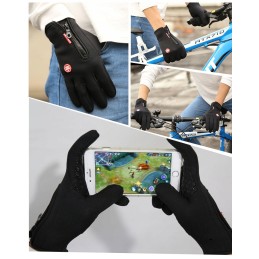 Winter motorcycle gloves quad touch insulated