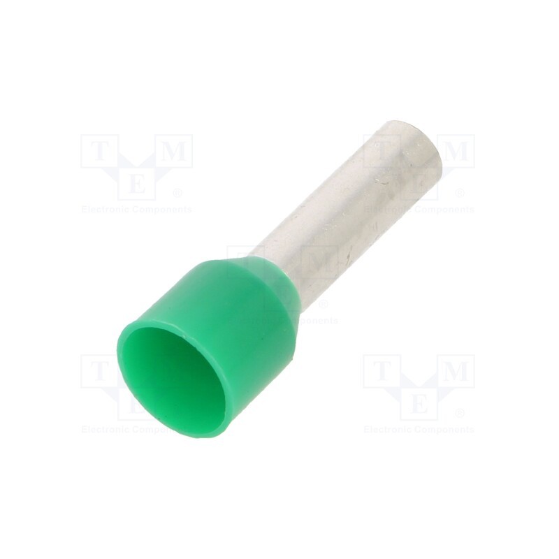 100 pcs x BM GROUP - BM00710 - Tip: bootlace ferrule, insulated, copper, 6mm2, 12mm, tinned, green
