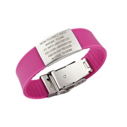 Rescue bracelet with an engraved dog tag