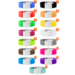 Rescue bracelet with an engraved dog tag