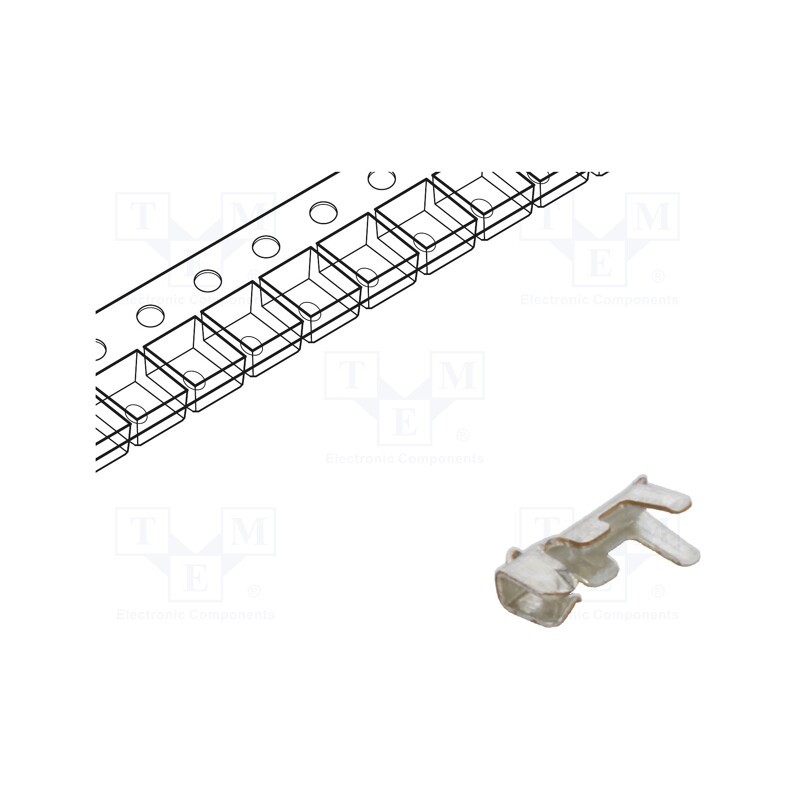 100 pcs x ADAM TECH - 125CTB-R - Contact, female, phosphor bronze, tinned, 32AWG÷28AWG, crimped, 5A