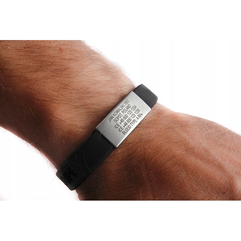 Id Ice Emergency Safety Sauce Wristband