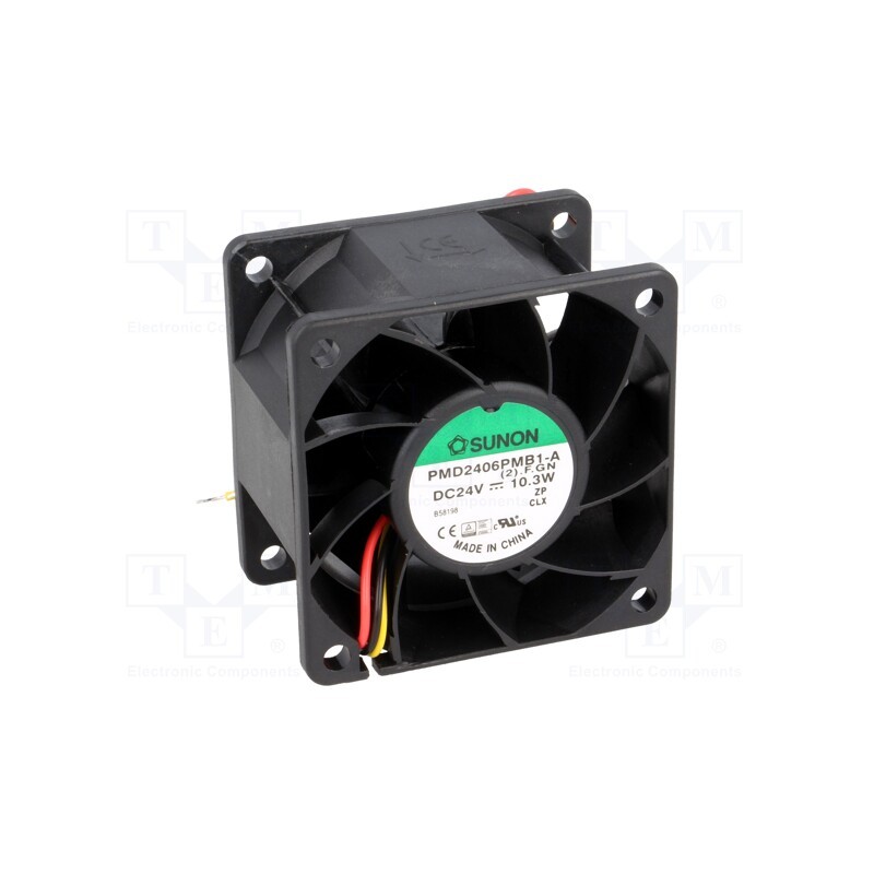 1 pcs x SUNON - PMD2406PMB1-A.(2).F.GN - Fan: DC, axial, 24VDC, 60x60x38mm, 96m3/h, 56dBA, ball bearing