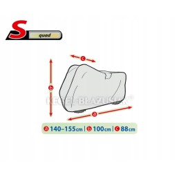 Basic garage quad bike cover