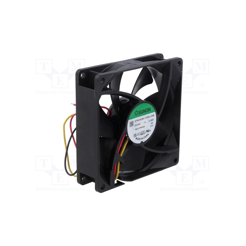1 pcs x SUNON - EF9225B1-1000U-G99 - Fan: DC, axial, 24VDC, 92x92x25mm, 82m3/h, 34dBA, ball bearing