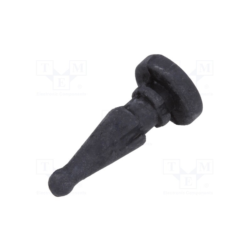 4 pcs x RICHCO - FM-3 - Fastener for fans and protections, Ømount.hole: 5mm, black