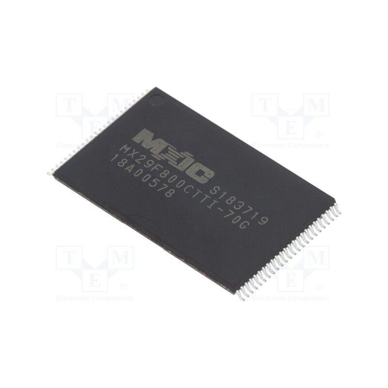 1 pcs x MACRONIX INTERNATIONAL - MX29F800CTTI-70G/TRAY - IC: FLASH memory, 8MbFLASH, 70ns, TSOP48 II, parallel