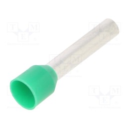 100 pcs x BM GROUP - BM00711 - Tip: bootlace ferrule, insulated, copper, 6mm2, 18mm, tinned, green