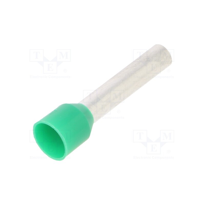 100 pcs x BM GROUP - BM00711 - Tip: bootlace ferrule, insulated, copper, 6mm2, 18mm, tinned, green