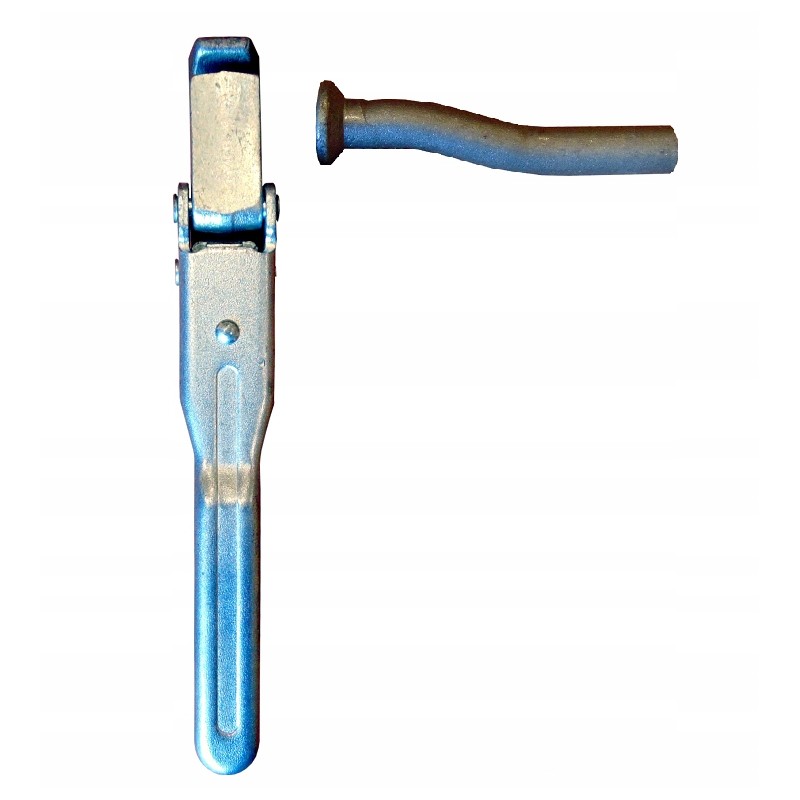 Side lock, bottom opening, straight pin