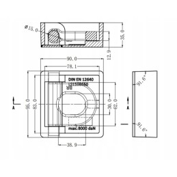 Load securing bracket 8 tons 8000 kg for welding