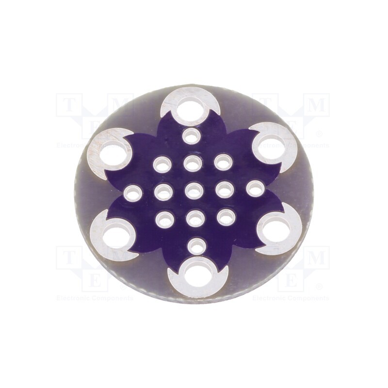 1 pcs x SPARKFUN ELECTRONICS - DEV-09102 - Module: adapter, prototype board, LilyPad, metalic holes, 20mm