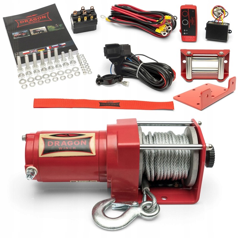 Quad winch plug 2500lbs remote control 12v