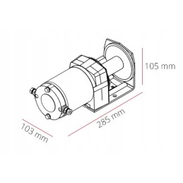 Quad winch plug 2500lbs remote control 12v