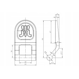 Lower hinge, lower discharge, original pronar