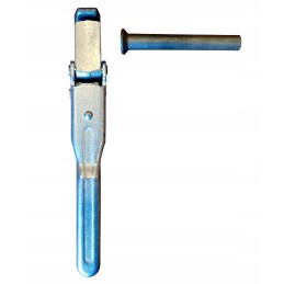 Side lock, bottom opening, straight pin