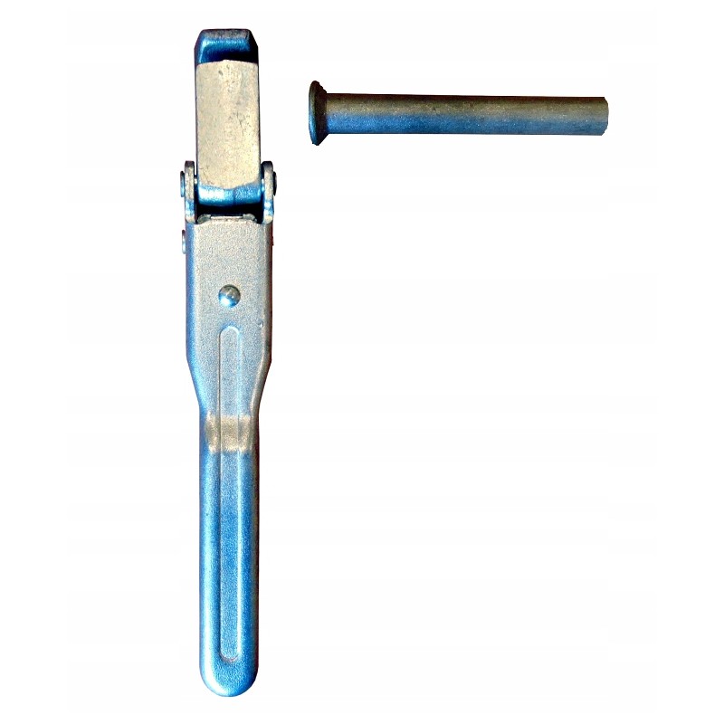 Side lock, bottom opening, straight pin