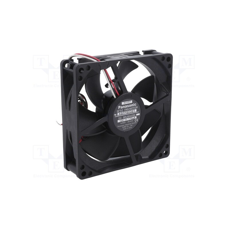 1 pcs x PANASONIC - ASFP90391 - Fan: DC, axial, 12VDC, 92x92x25mm, 76.8m3/h, 29dBA, ball bearing